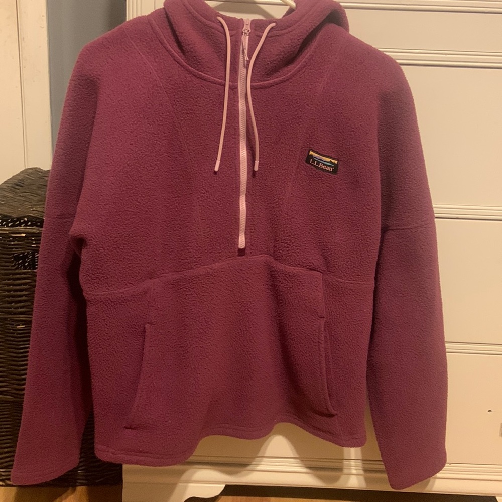 Purple L.L. Bean fleece jacket